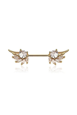 Angel Wing Brustwarzenpiercing | Gold | Silber - Piercd