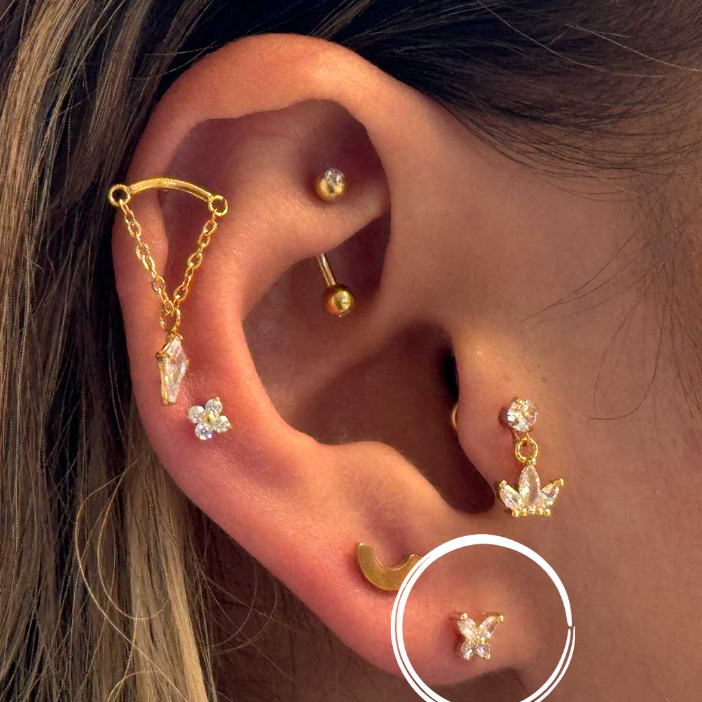 Butterfly Ohrstecker | Gold | Silber - Piercd