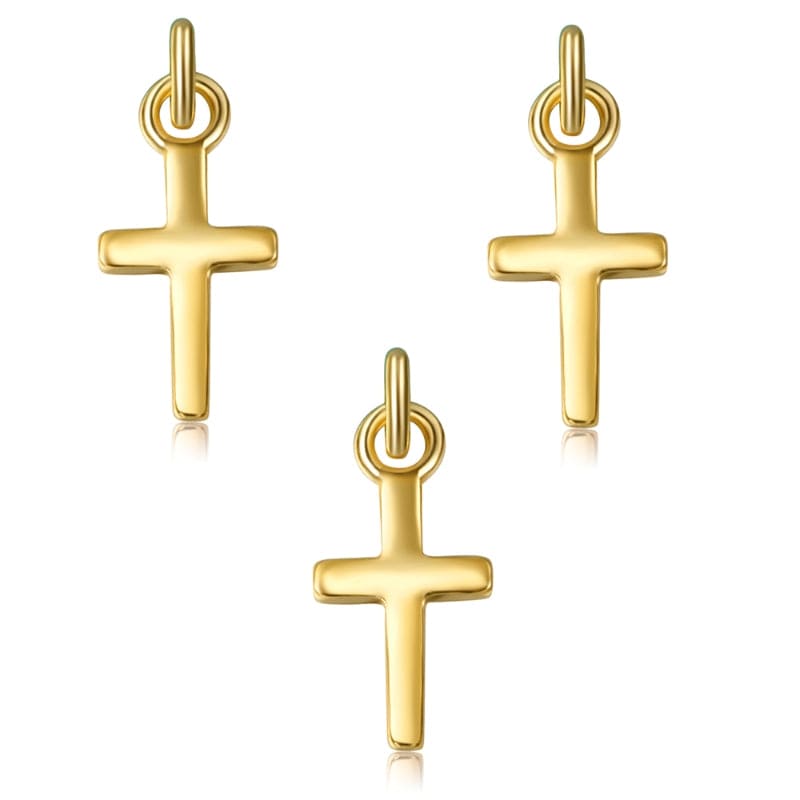 Cross Charm | Gold | 5 Stück - Piercd