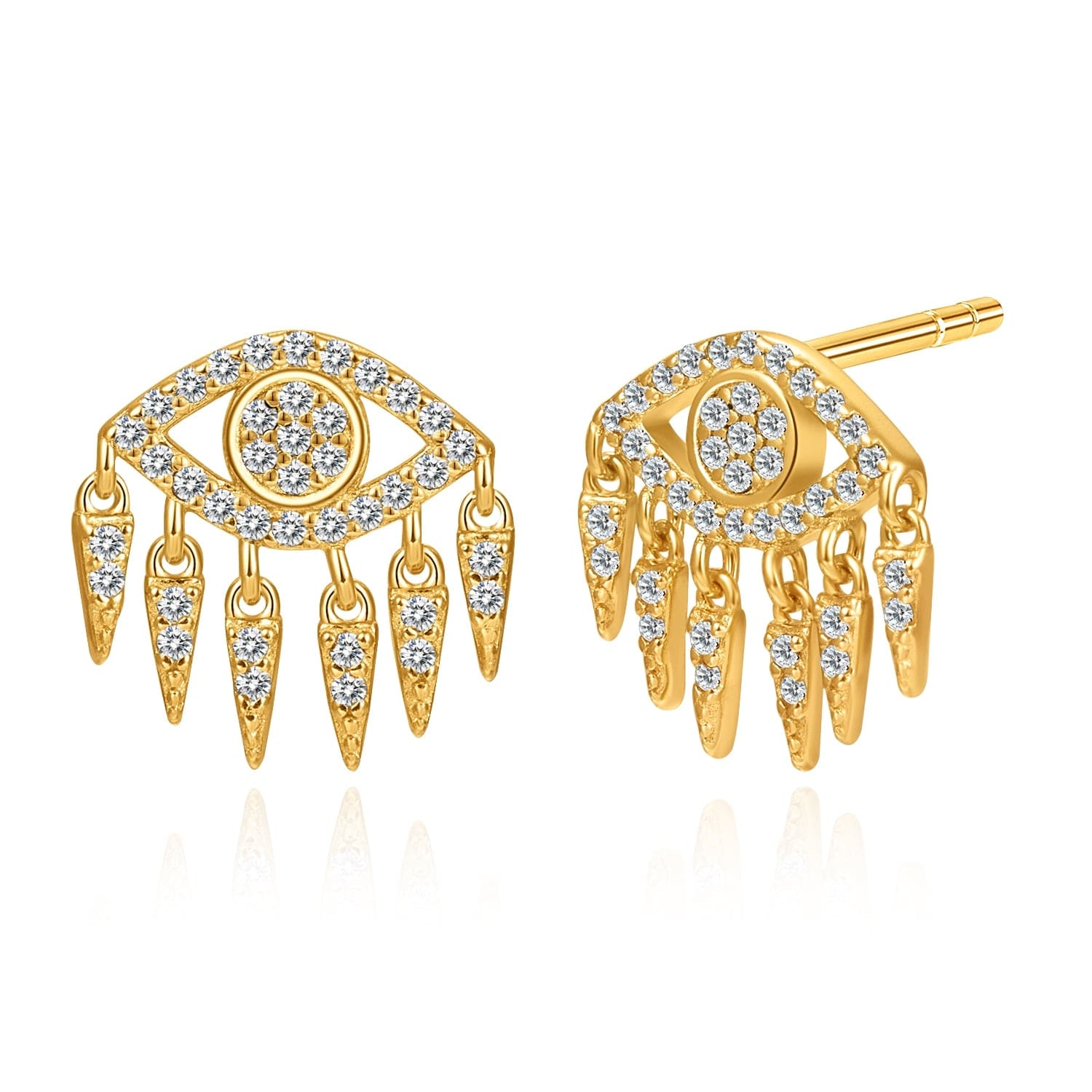 Crystal Eye Ohrringe | Gold - Piercd