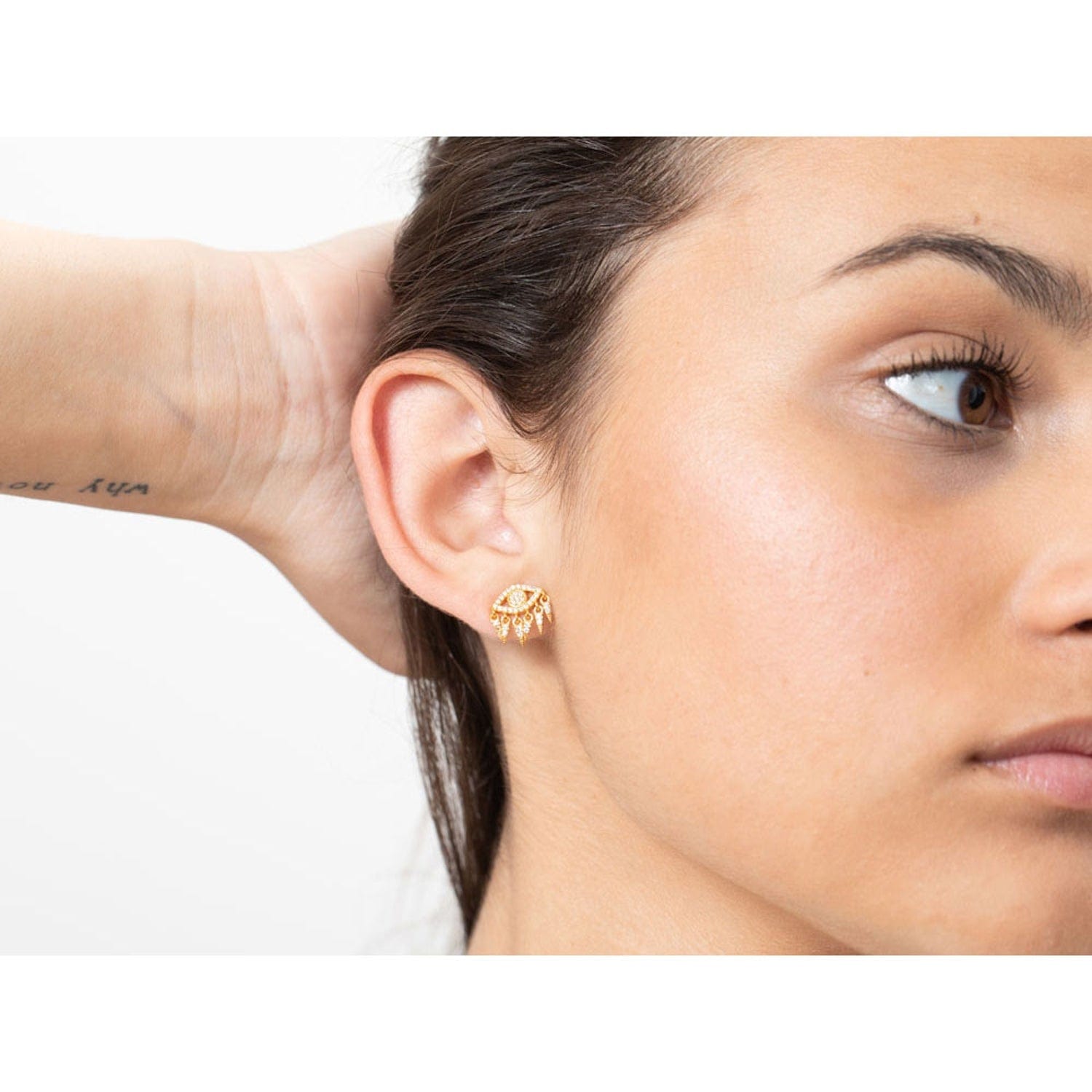 Crystal Eye Ohrringe | Gold - Piercd