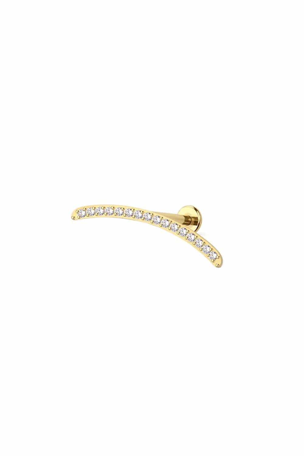 Curved Ohrstecker | Gold - Piercd