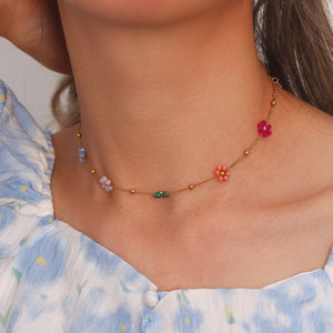 Flashy Flowers Halskette | Gold - Piercd