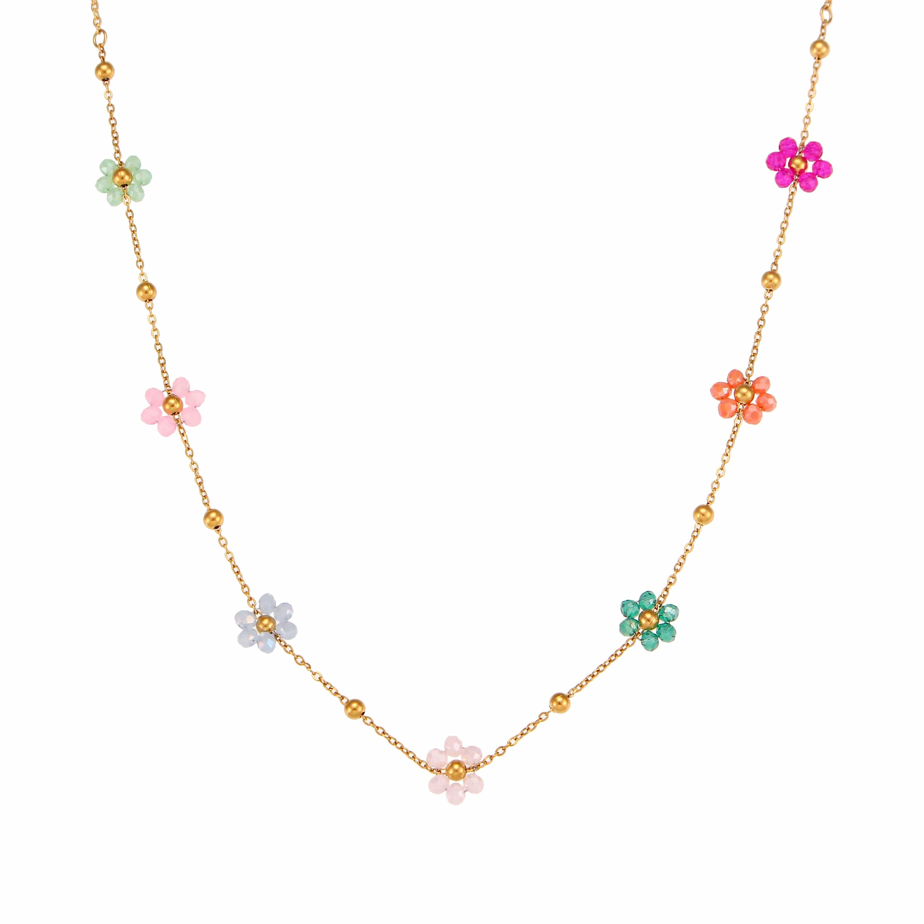 Flashy Flowers Halskette | Gold - Piercd