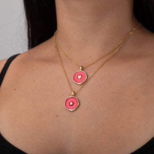 Flashy Heart Halskette | Gold | 4 versch. Farben - Piercd