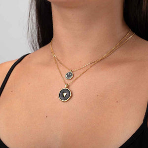 Flashy Heart Halskette | Gold | 4 versch. Farben - Piercd