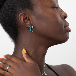 Flashy Ring Ohrringe | Gold | Emaille - Piercd