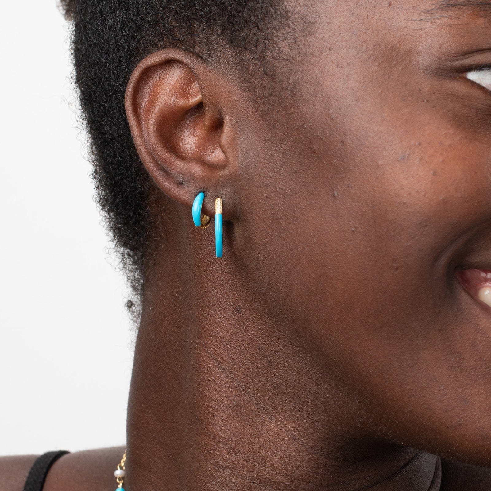 Flashy Sparkling Ohrringe | Gold | Emaille - Piercd