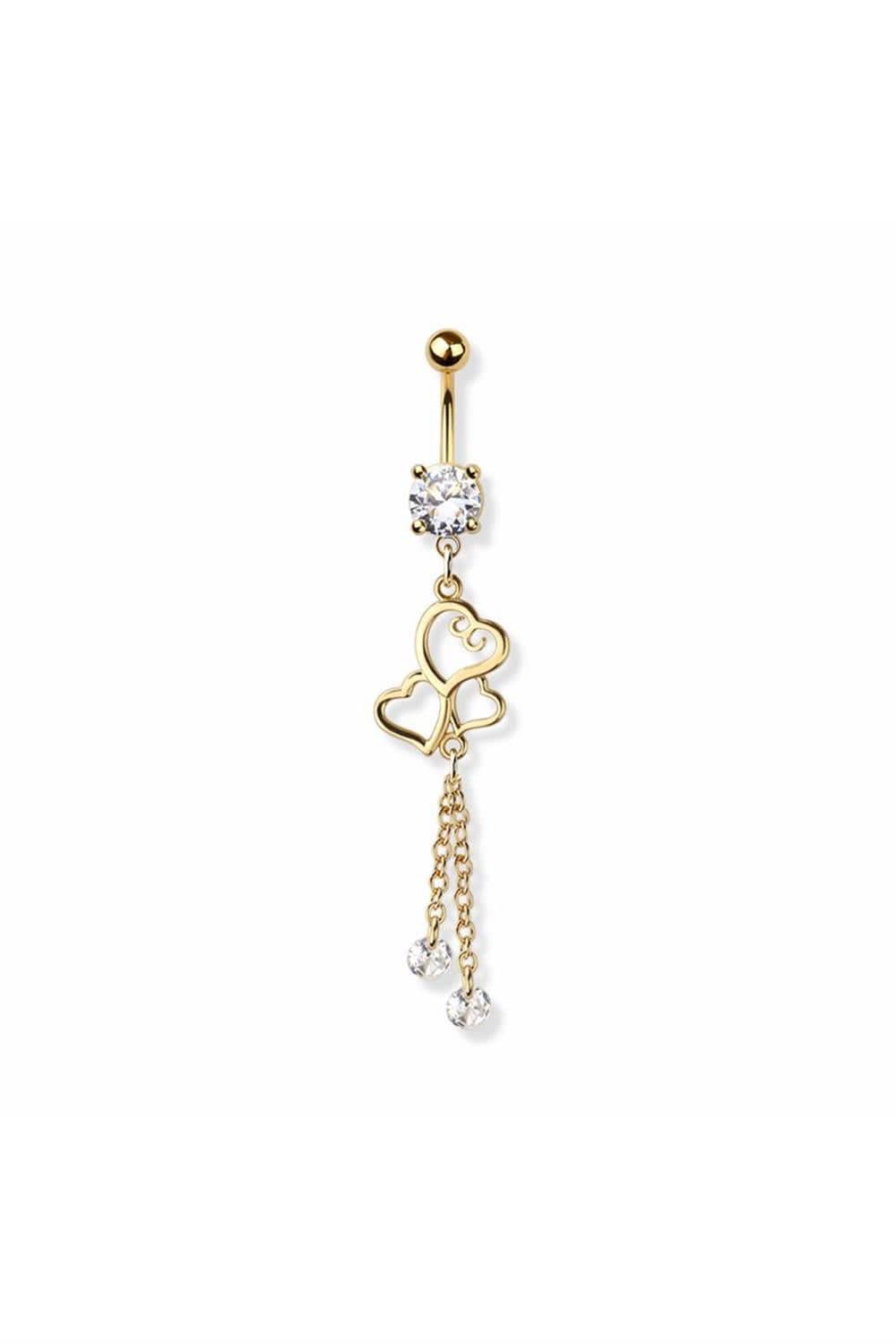 Tripple Heart Bauchnabelpiercing | Gold | Silber - Piercd