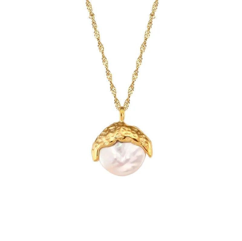 Golden Pearl Halskette | Gold - Piercd