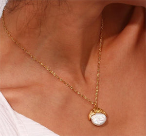 Golden Pearl Halskette | Gold - Piercd