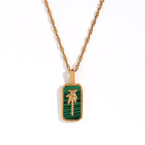 The Palm Halskette | Gold | 4 versch. Farben - Piercd