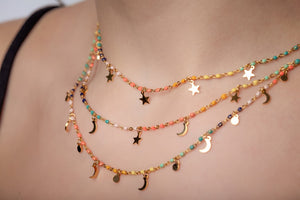 Happy Moon Halskette | Gold - Piercd