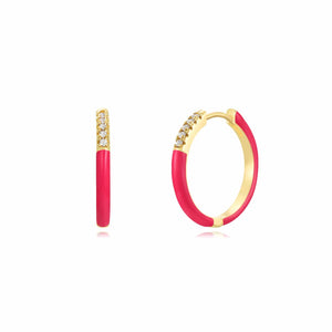 Flashy Sparkling Ohrringe | Gold | Emaille - Piercd