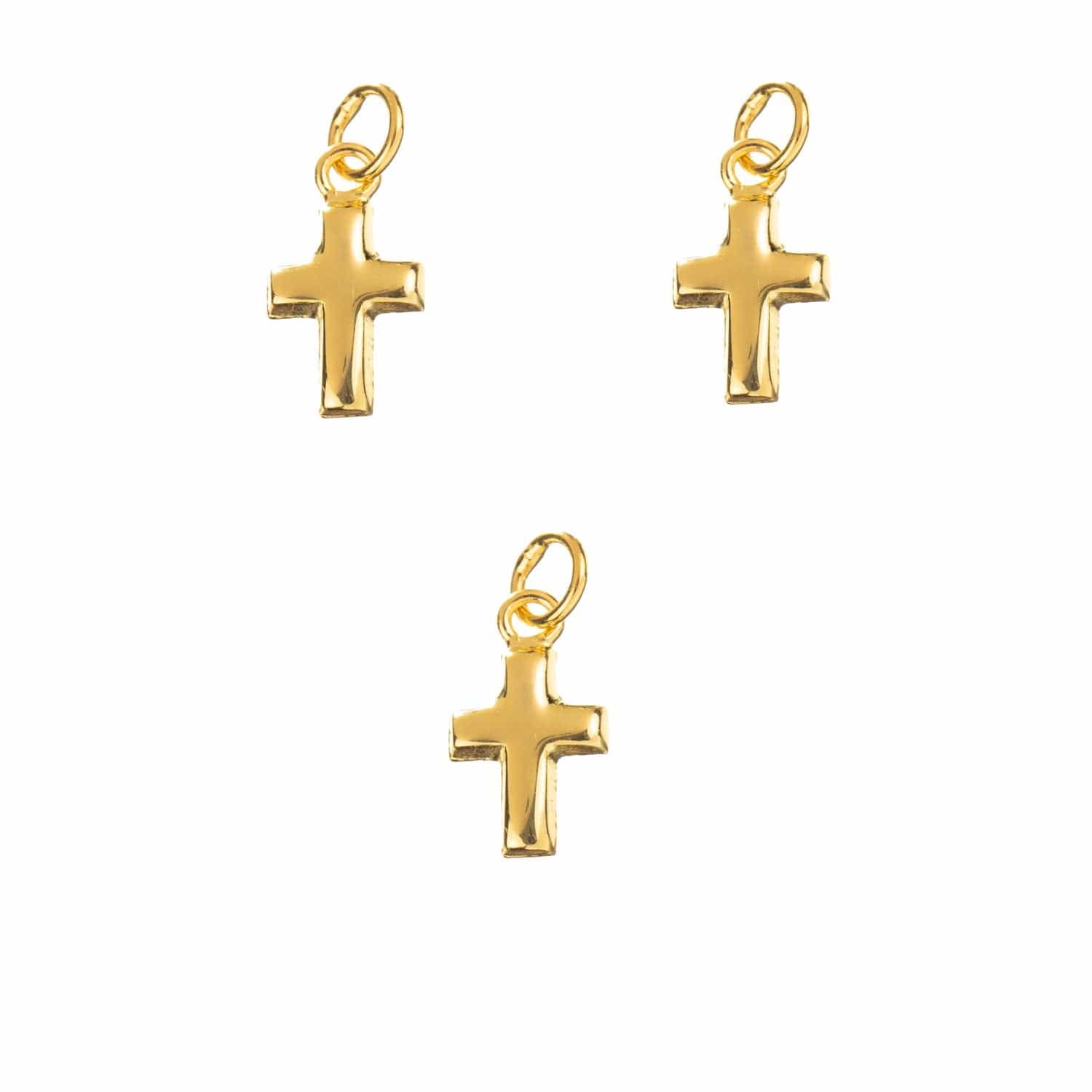 Kreuz Charm | Gold | Einzeln - Piercd