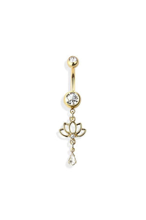Lotus Bauchnabelpiercing | Gold | Silber - Piercd
