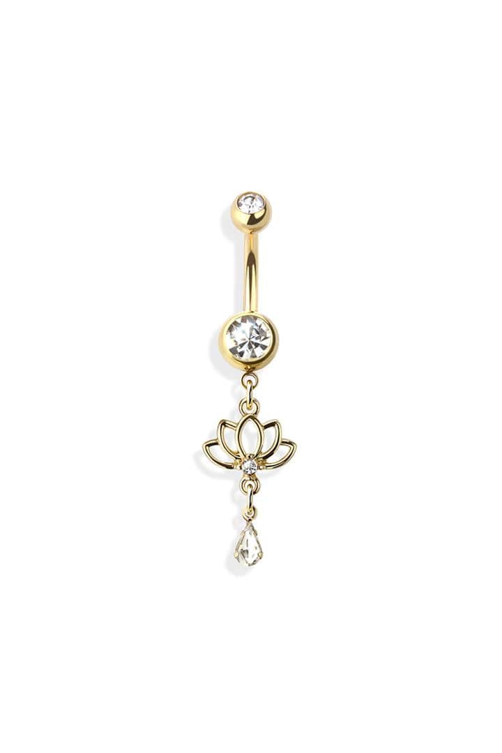 Lotus Bauchnabelpiercing | Gold | Silber - Piercd