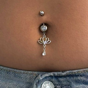 Lotus Bauchnabelpiercing | Gold | Silber - Piercd
