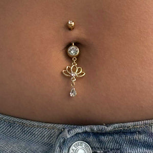 Lotus Bauchnabelpiercing | Gold | Silber - Piercd