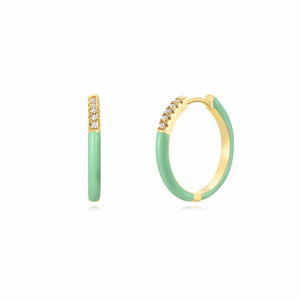 Flashy Sparkling Ohrringe | Gold | Emaille - Piercd