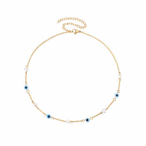 Pearl Eyes Halskette | Gold - Piercd