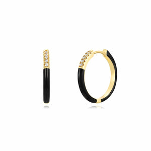 Flashy Sparkling Ohrringe | Gold | Emaille - Piercd