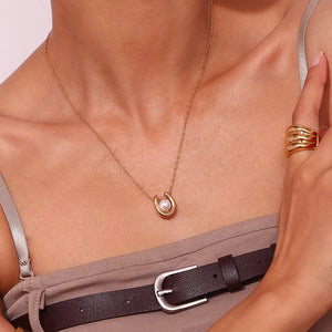 Simile Pearl Halskette | Gold - Piercd