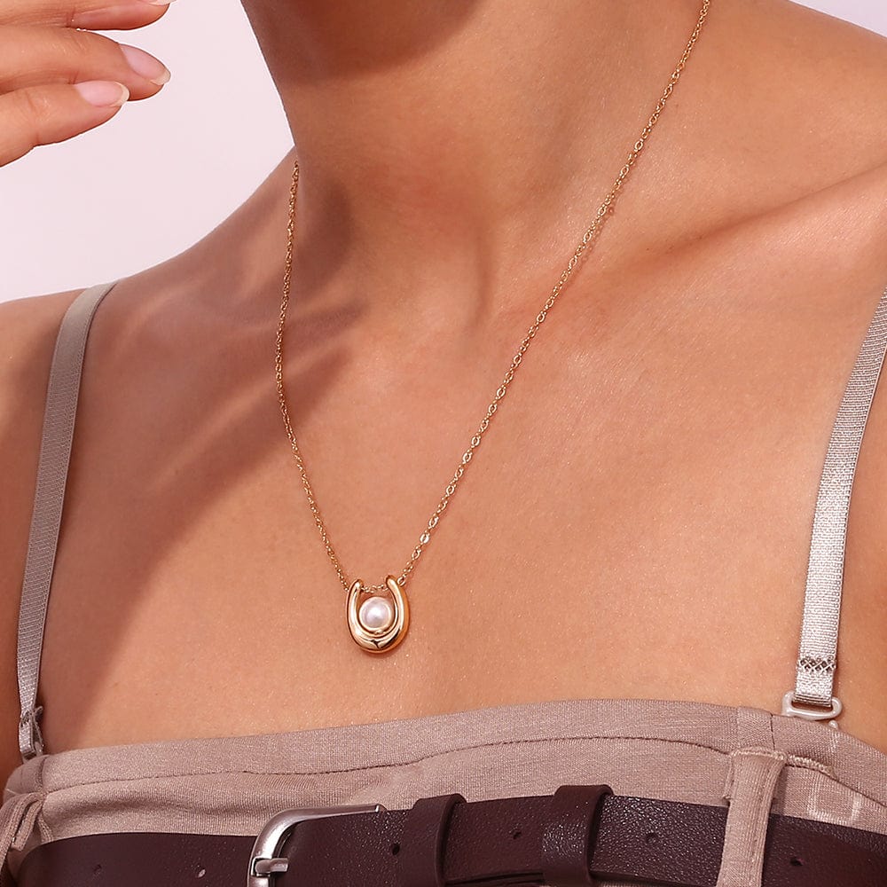 Simile Pearl Halskette | Gold - Piercd