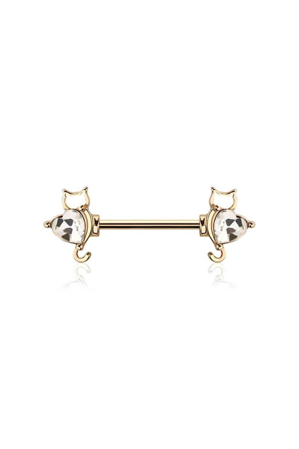 The Cat Brustwarzenpiercing | Gold | Silber - Piercd
