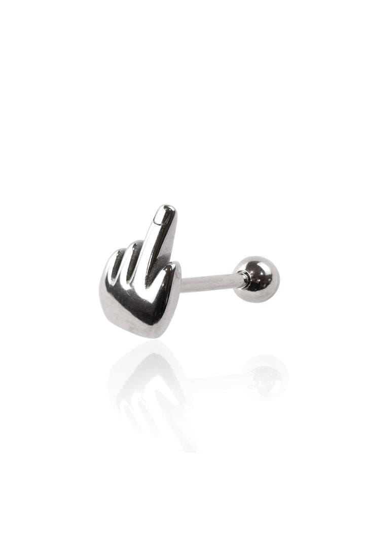 The Middle Finger Zungenpiercing | Silber - Piercd