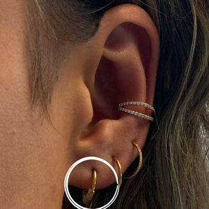 The Segment Crystal Piercing | Gold | Silber - Piercd