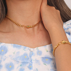 The Snake Halskette | Gold - Piercd