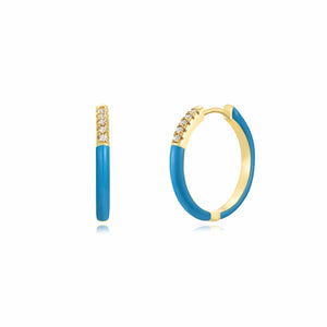 Flashy Sparkling Ohrringe | Gold | Emaille - Piercd