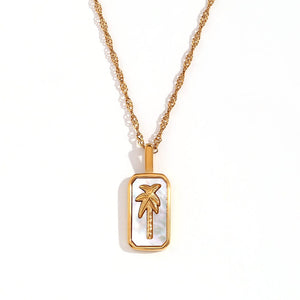 The Palm Halskette | Gold | 4 versch. Farben - Piercd