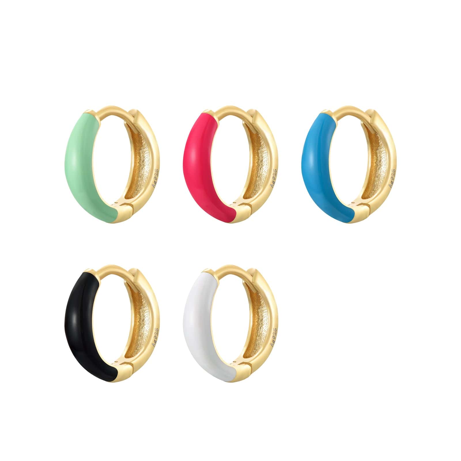 Flashy Ring Ohrringe | Gold | Emaille - Piercd