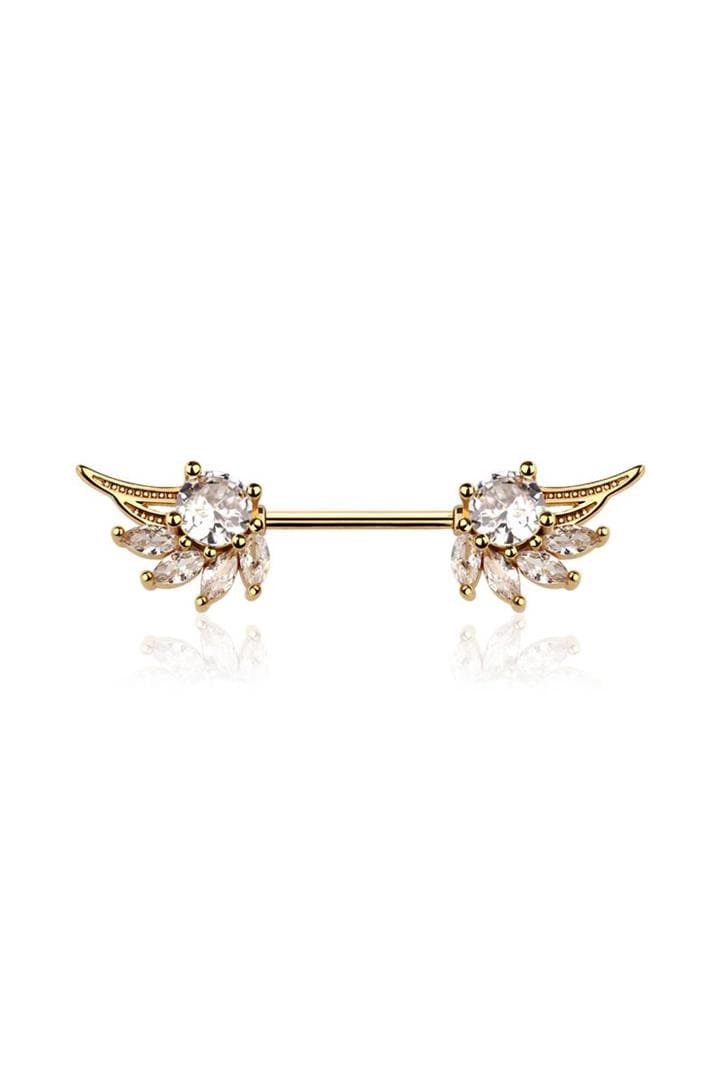 Angel Wing Brustwarzenpiercing | Gold | Silber - Piercd